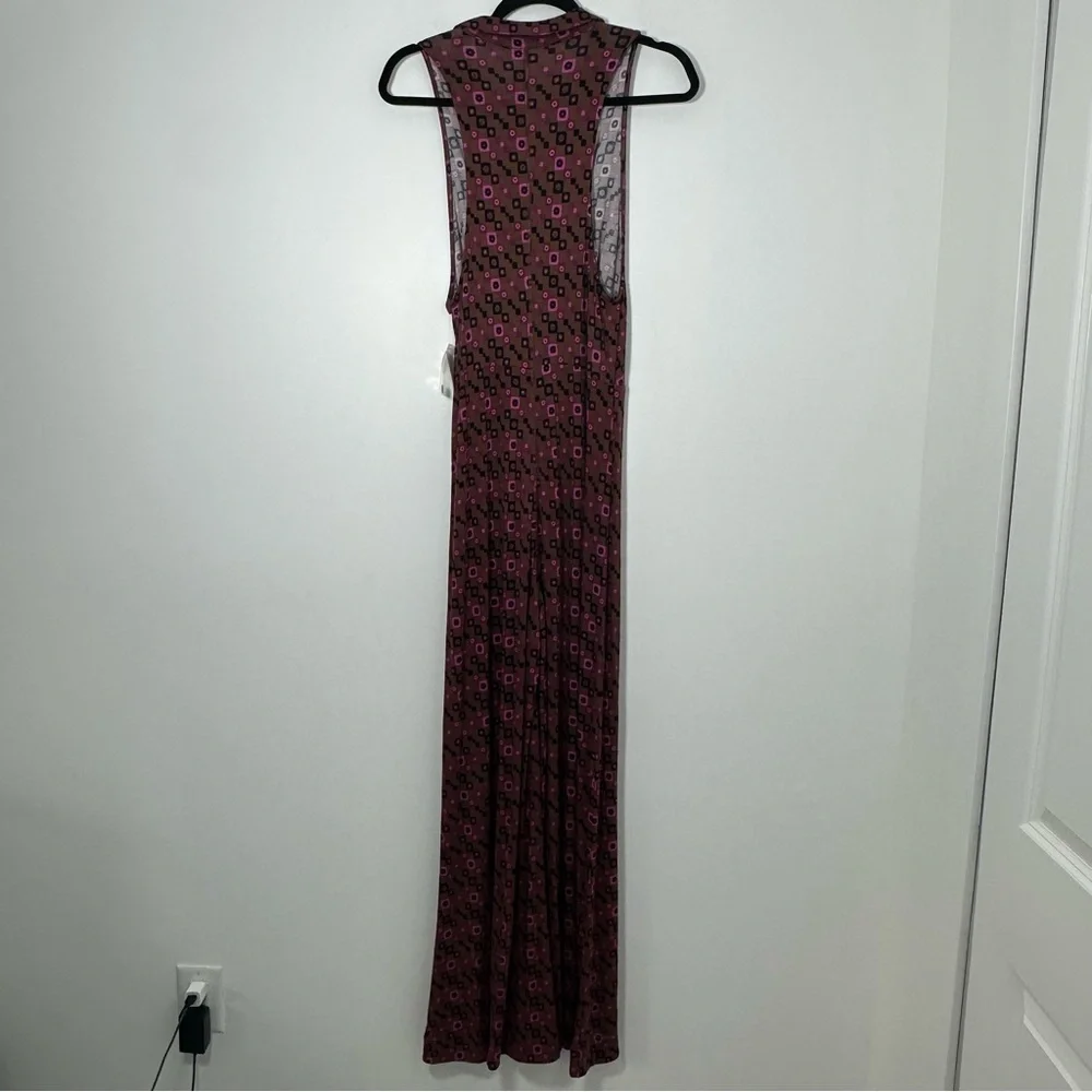 Free People Sleeveless Boho Retro 70s Jumpsuit Size S NWT - Picture 3 of 11